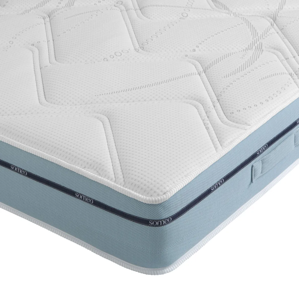 Ensemble matelas mémoire de forme, sommier et pieds Songe 500 - SOMEO