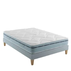 Ensemble matelas mémoire de forme, sommier et pieds Songe 500 - SOMEO