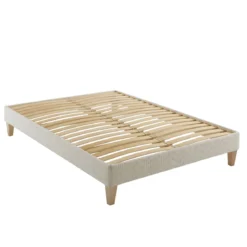 Ensemble matelas mousse recyclée, sommier et pieds Aube 400 - SOMEO