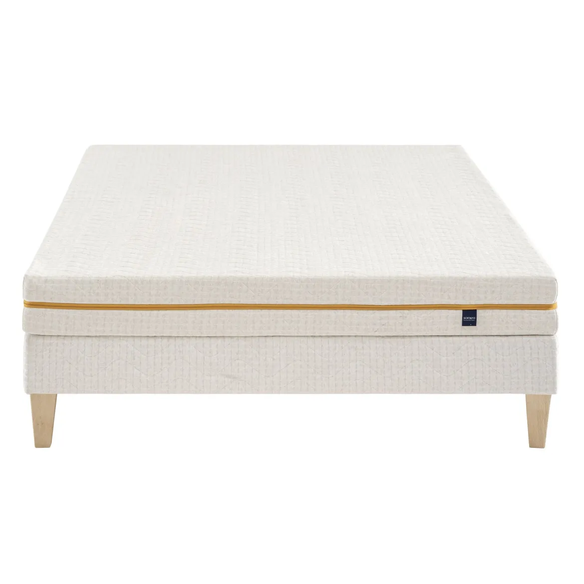 Ensemble matelas mousse recyclée, sommier et pieds Aube 400 - SOMEO
