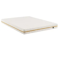 Ensemble matelas mousse recyclée, sommier et pieds Aube 400 - SOMEO