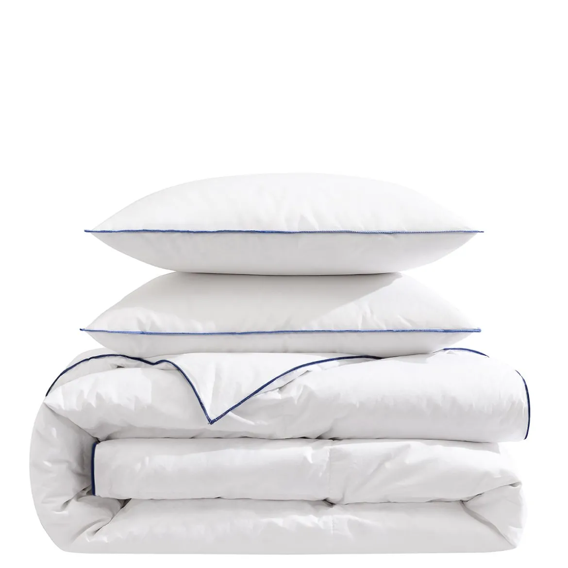 Ensemble matelas mousse recyclée, sommier, pieds, couette et oreiller Aube 400 - SOMEO