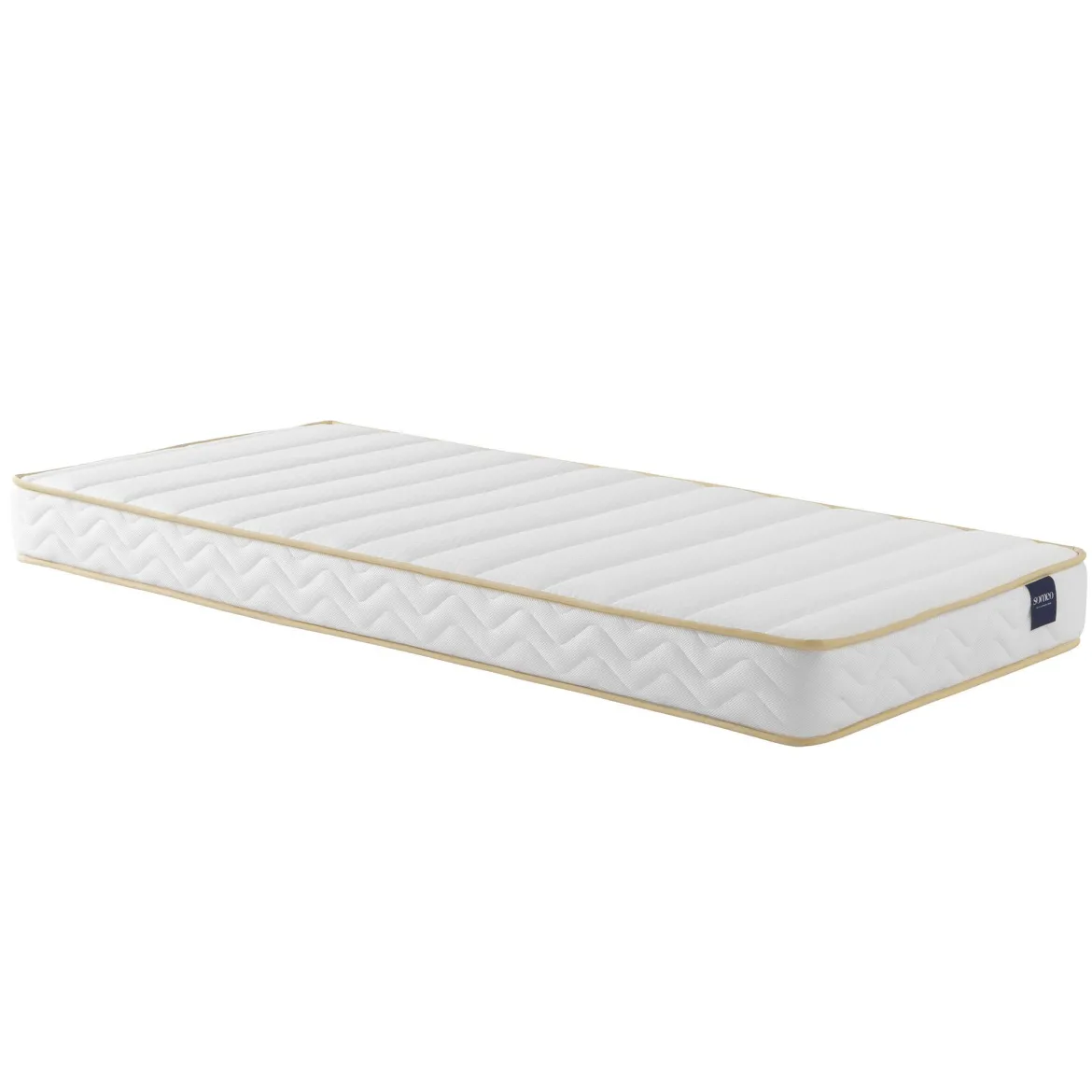 Ensemble matelas mousse, sommier, pieds, couette et oreiller Aurore 300 - SOMEO