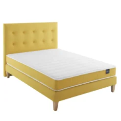 Ensemble matelas mousse, sommier, pieds et tête de lit Aurore 400 - SOMEO