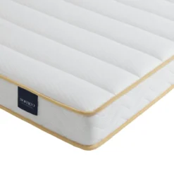 Ensemble matelas mousse, sommier, pieds, tête de lit, couette et oreiller Aurore 300 - SOMEO