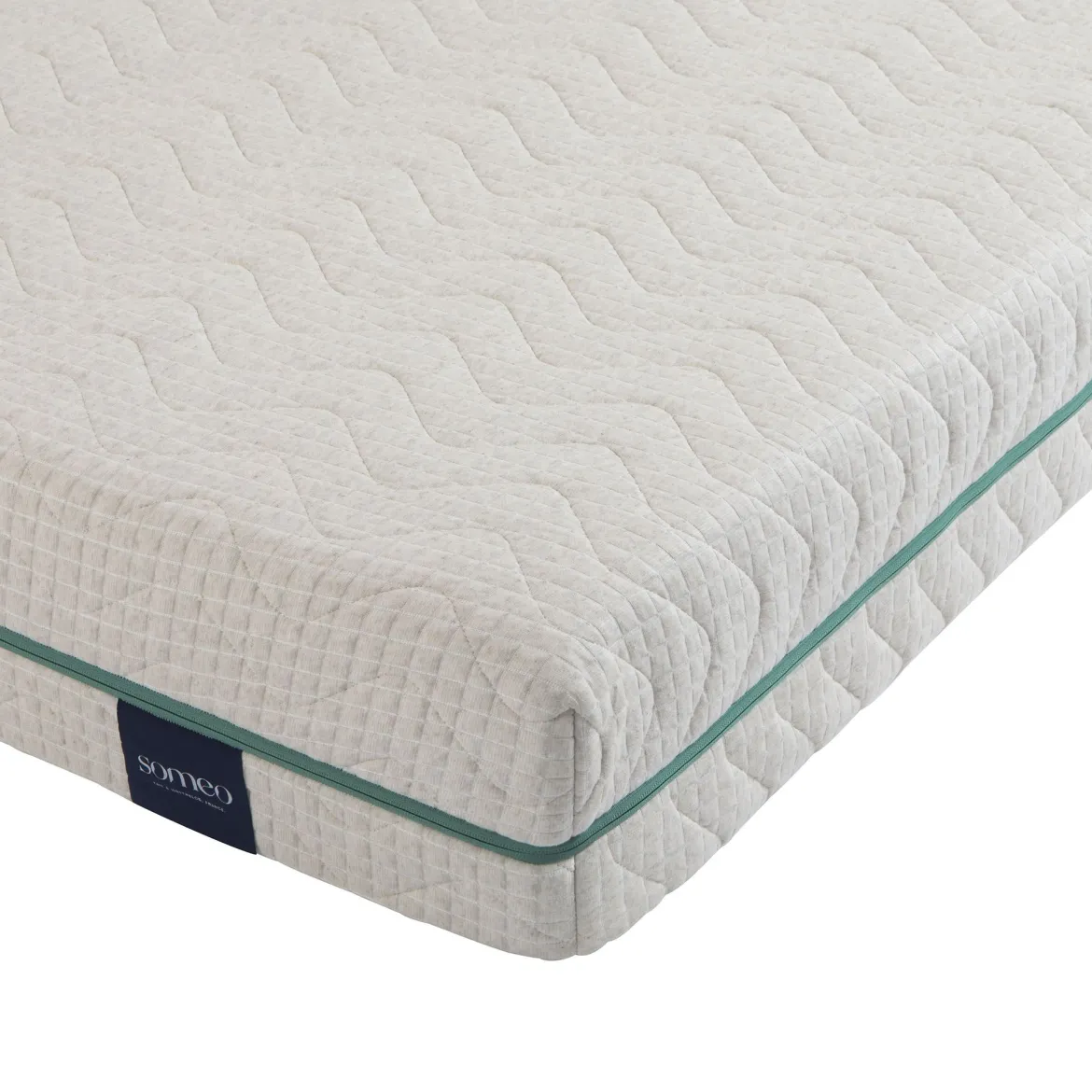 Ensemble matelas naturel latex naturel, sommier, pieds, couette et oreiller Aube 700 - SOMEO