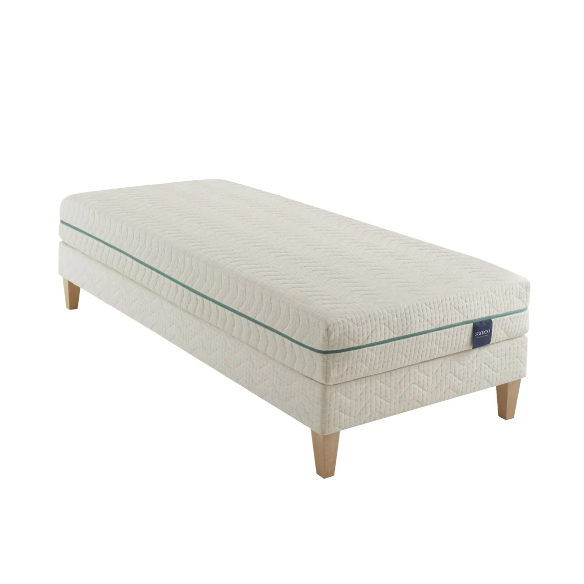 Ensemble matelas naturel latex naturel, sommier et pieds Aube 700 - SOMEO