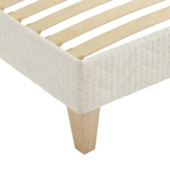 Ensemble matelas naturel latex naturel enfant, sommier, pieds, couette et oreiller Aube 200 - SOMEO
