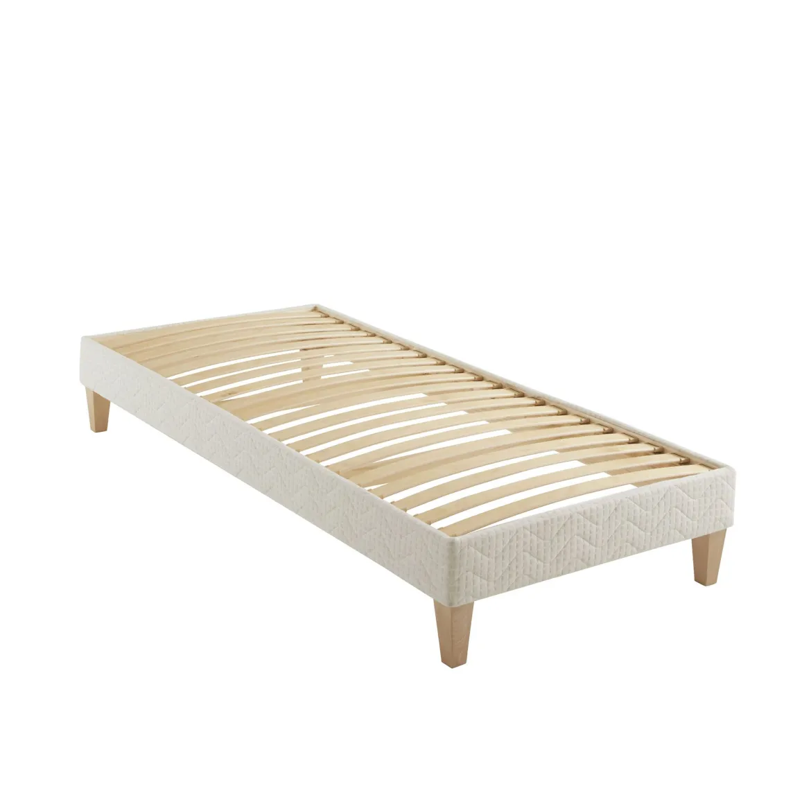 Ensemble matelas naturel latex naturel enfant, sommier et pieds Aube 200 - SOMEO