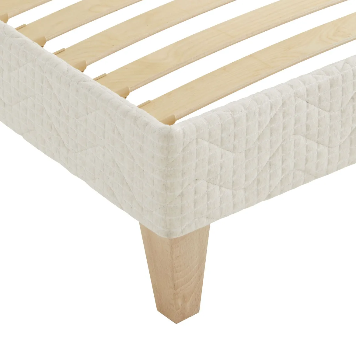 Ensemble matelas naturel latex naturel enfant, sommier et pieds Aube 200 - SOMEO