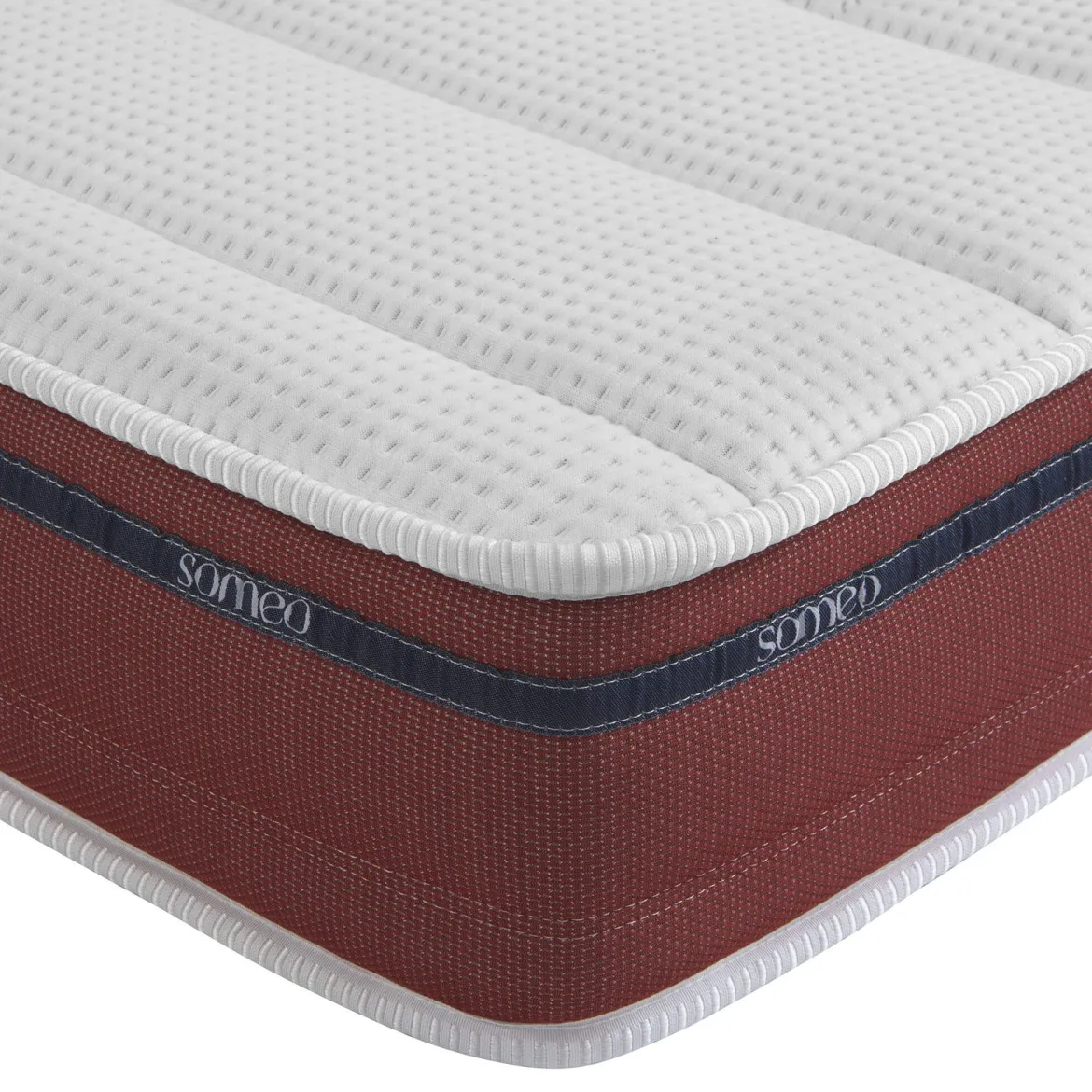 Ensemble matelas relaxation 100% latex, sommier TPR, pieds Crépuscule 500 - SOMEO