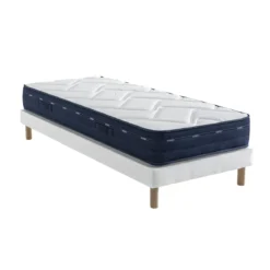 Ensemble matelas ressorts et mémoire de forme, sommier Lune et pieds Rêve 500 - SOMEO