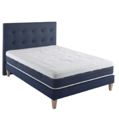 Ensemble matelas ressorts et mémoire de forme, sommier, pieds et tête de lit Rêve 600 - SOMEO