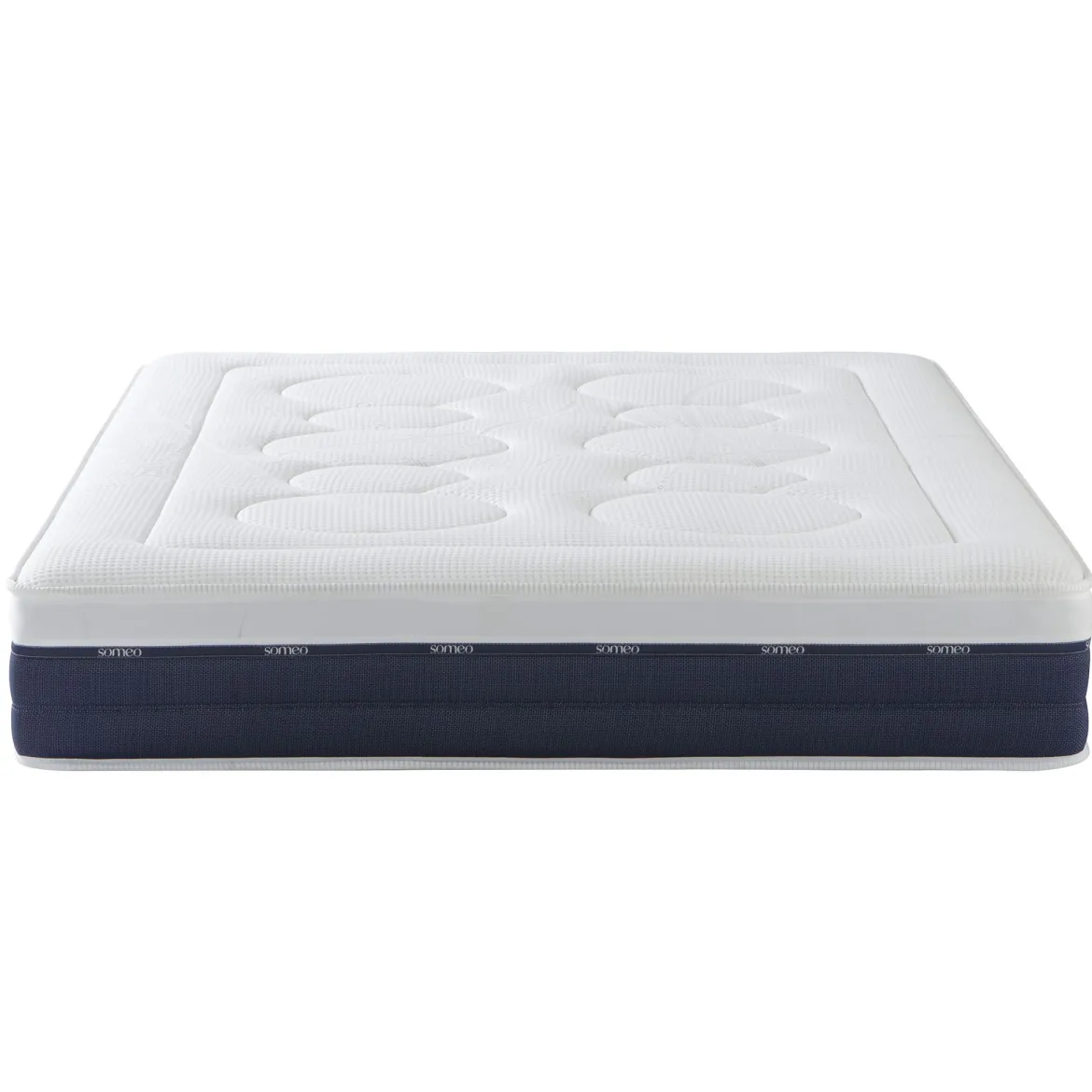 Ensemble matelas ressorts et mémoire de forme, sommier Constellation et pieds Rêve 600 - SOMEO