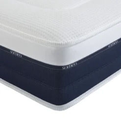Ensemble matelas ressorts et mémoire de forme, sommier Constellation et pieds Rêve 600 - SOMEO