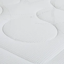 Ensemble matelas ressorts et mémoire de forme, sommier, pieds, tête de lit, couette et oreiller Rêve 600 - SOMEO