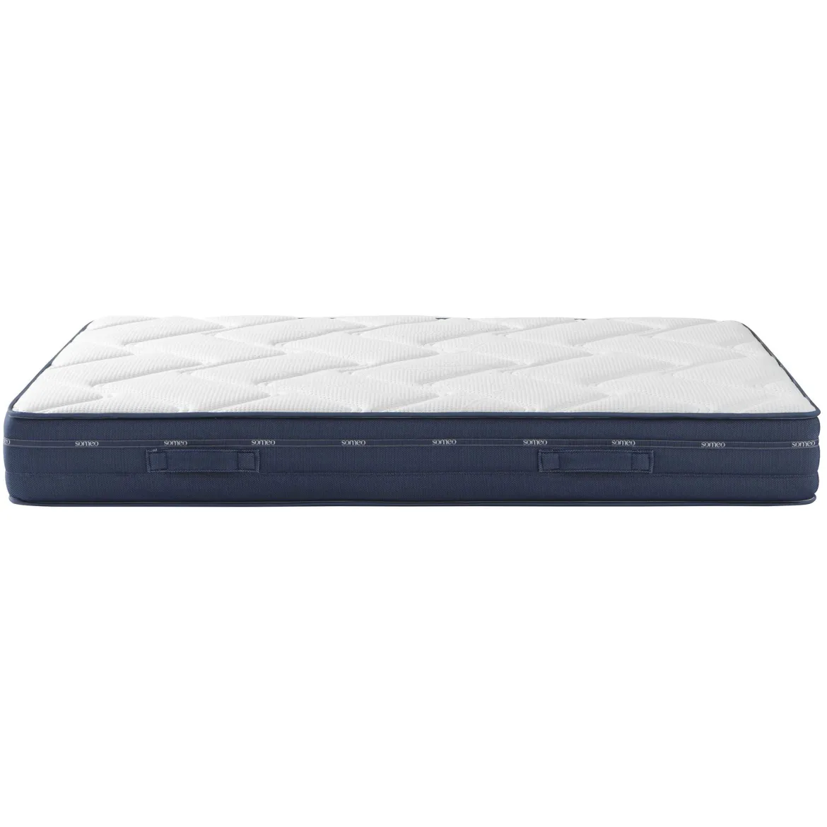 Ensemble matelas ressorts et mémoire de forme, sommier, pieds et tête de lit Rêve 500 - SOMEO