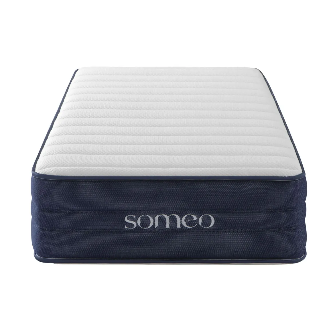 Ensemble matelas ressorts, latex et mémoire de forme, sommier Constellation et pieds Rêve 700 - SOMEO