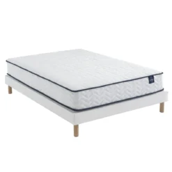 Ensemble matelas ressorts, sommier Lune et pieds Rêve 300 - SOMEO