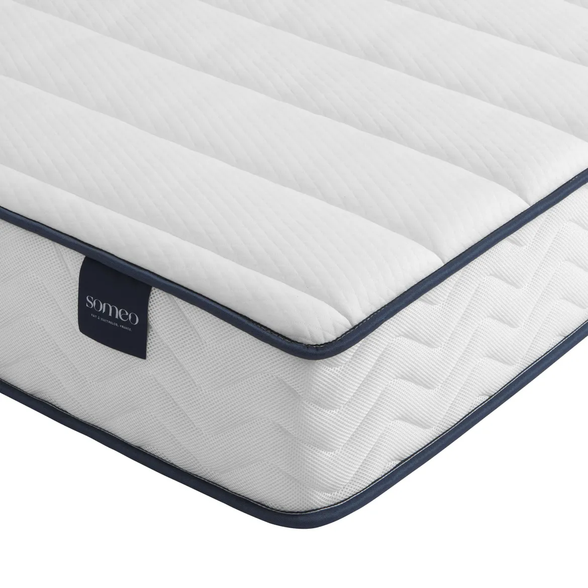Ensemble matelas ressorts, sommier Lune et pieds Rêve 300 - SOMEO