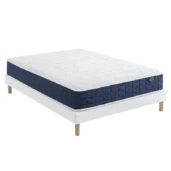 Ensemble matelas ressorts, sommier Lune et pieds Rêve 400 - SOMEO