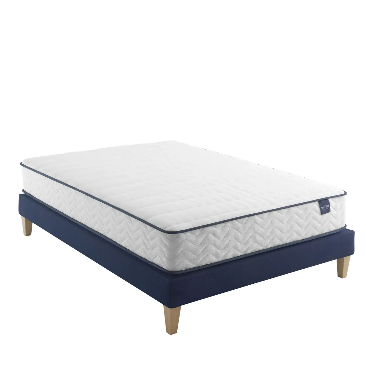 Ensemble matelas ressorts, sommier et pieds Rêve 300 - SOMEO