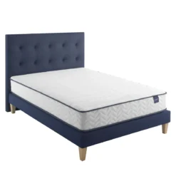 Ensemble matelas ressorts, sommier, pieds et tête de lit Rêve 300 - SOMEO