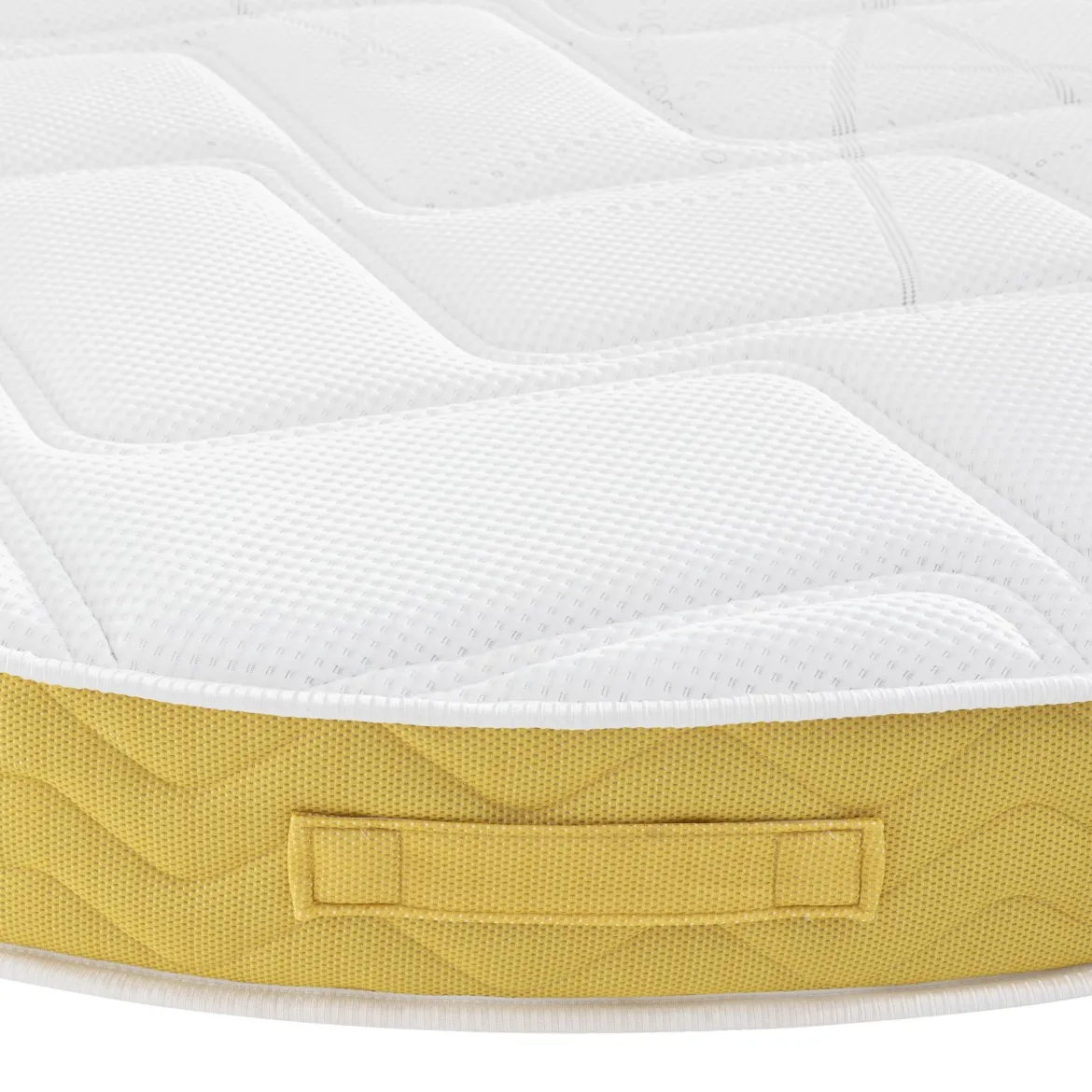 Ensemble matelas rond mousse, sommier et pieds Aurore 400 - SOMEO diamètre 215