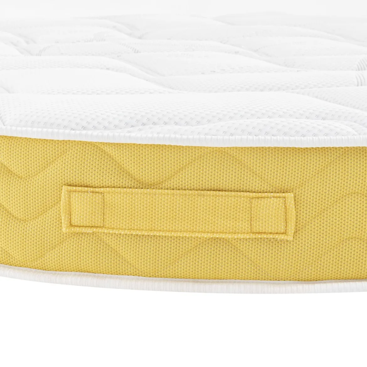 Ensemble matelas rond mousse, sommier et pieds Aurore 400 - SOMEO diamètre 215