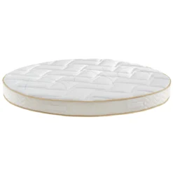 Ensemble matelas rond mousse, sommier et pieds Aurore 300 - SOMEO diamètre 215