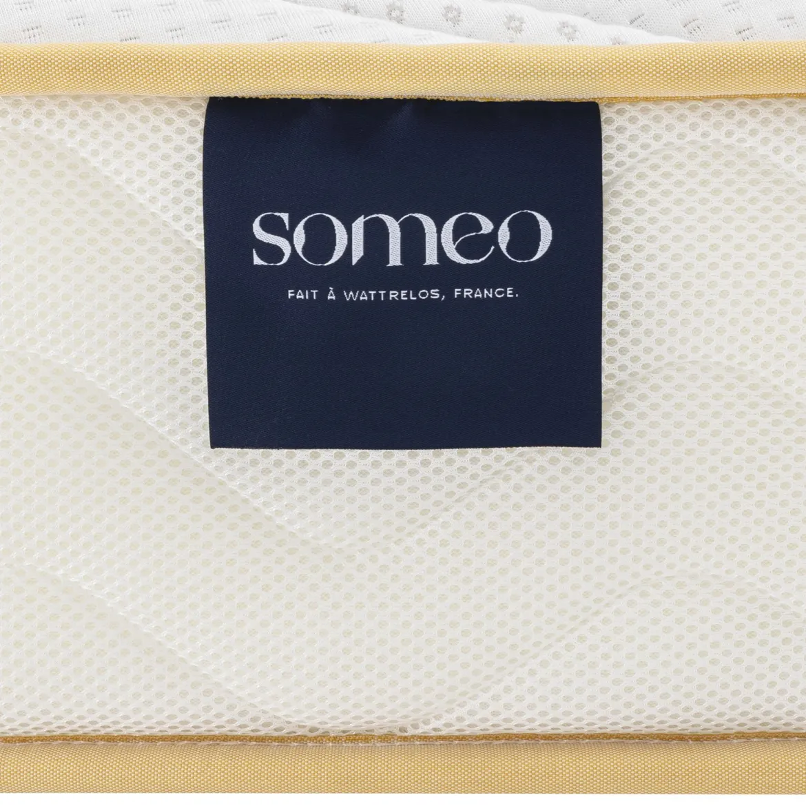 Ensemble matelas rond mousse, sommier et pieds Aurore 300 - SOMEO diamètre 215