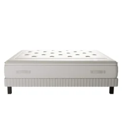 Ensemble matelas sommier pieds Simmons 651 ressorts ensachés + mousse mémoire de forme SW6