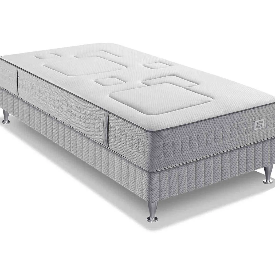 Ensemble matelas sommier pieds Simmons 580 ressorts ensachés SW3