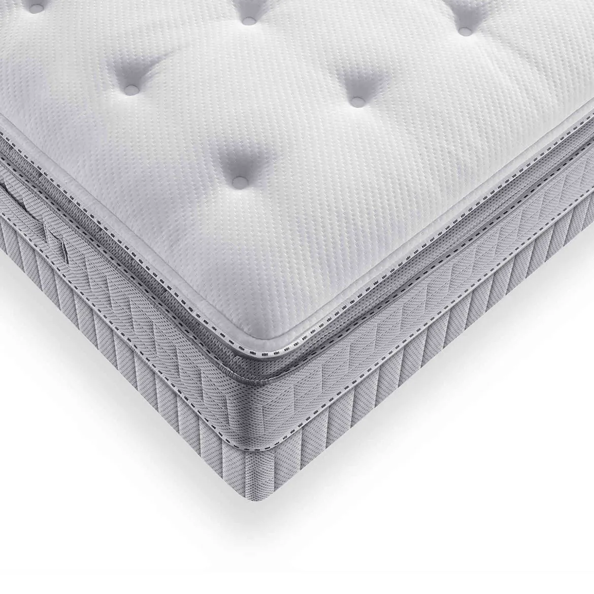 Ensemble matelas sommier pieds Simmons 651 ressorts ensachés + surmatelas intégré SW5