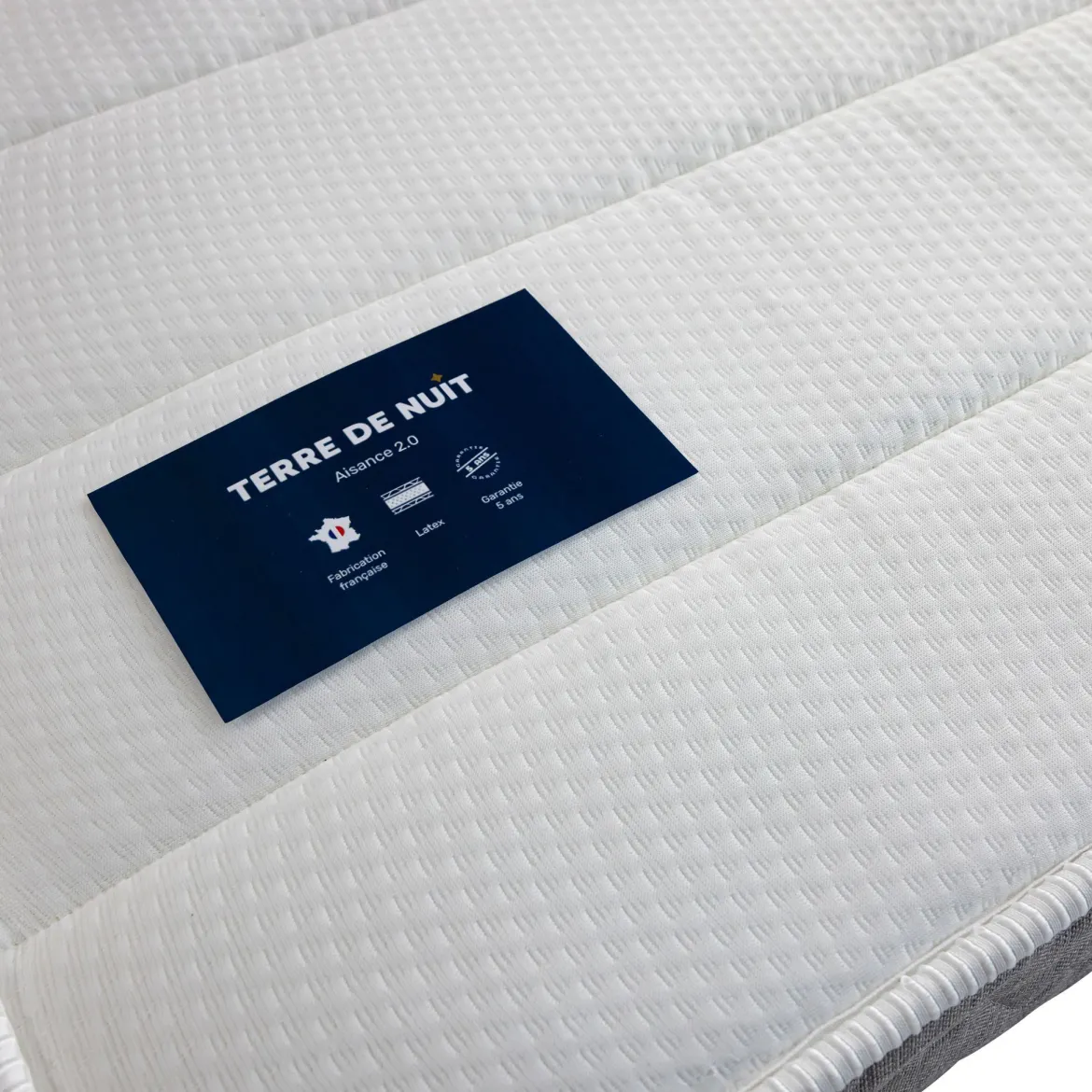 Ensemble sommier et matelas latex & mousse ferme Terre de Nuit Aisance 2.0