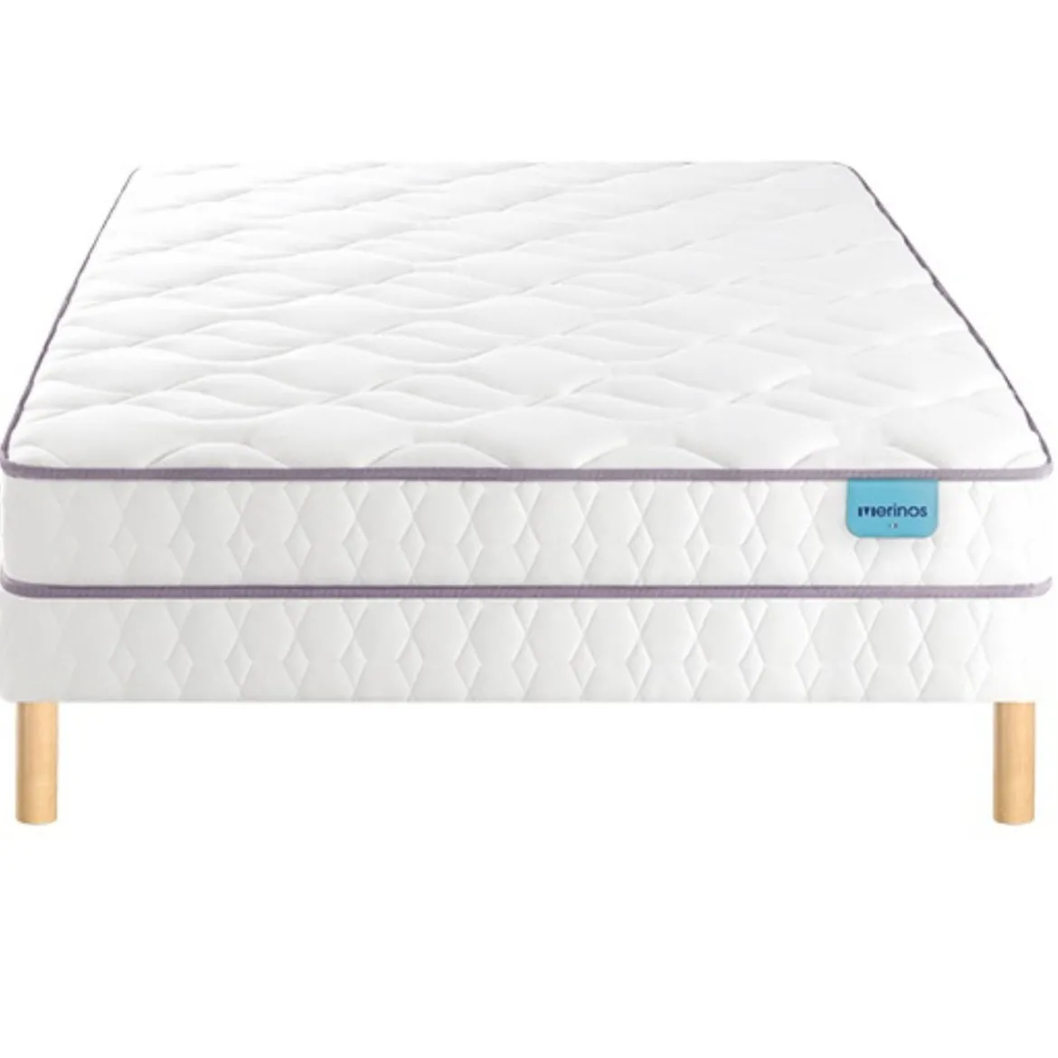 Ensemble sommier et matelas latex ferme Merinos Happy Lit