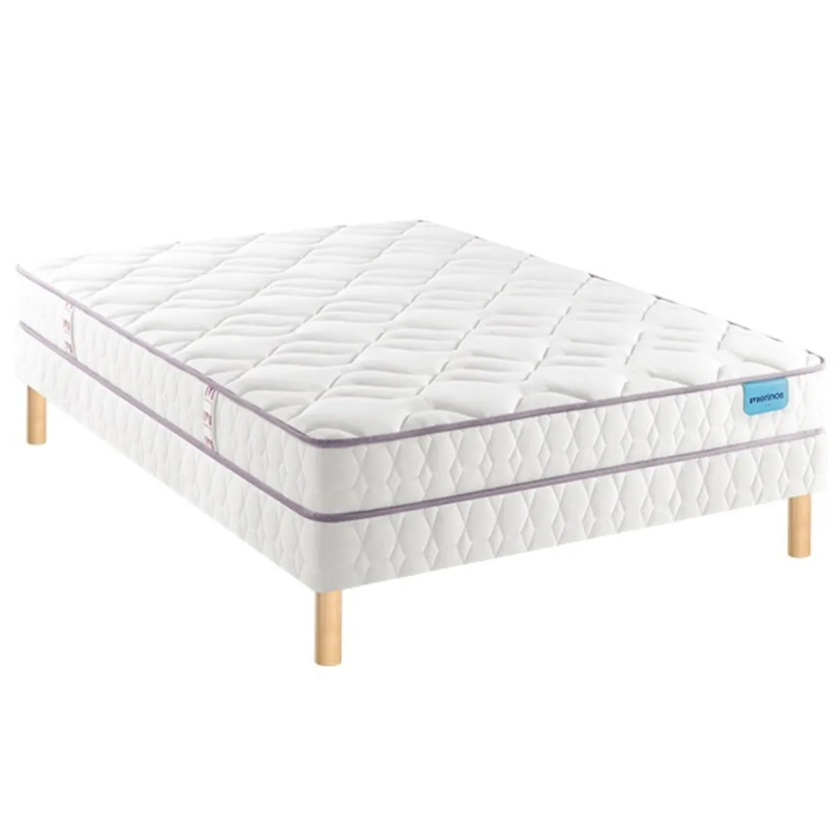 Ensemble sommier et matelas latex ferme Merinos Happy Lit