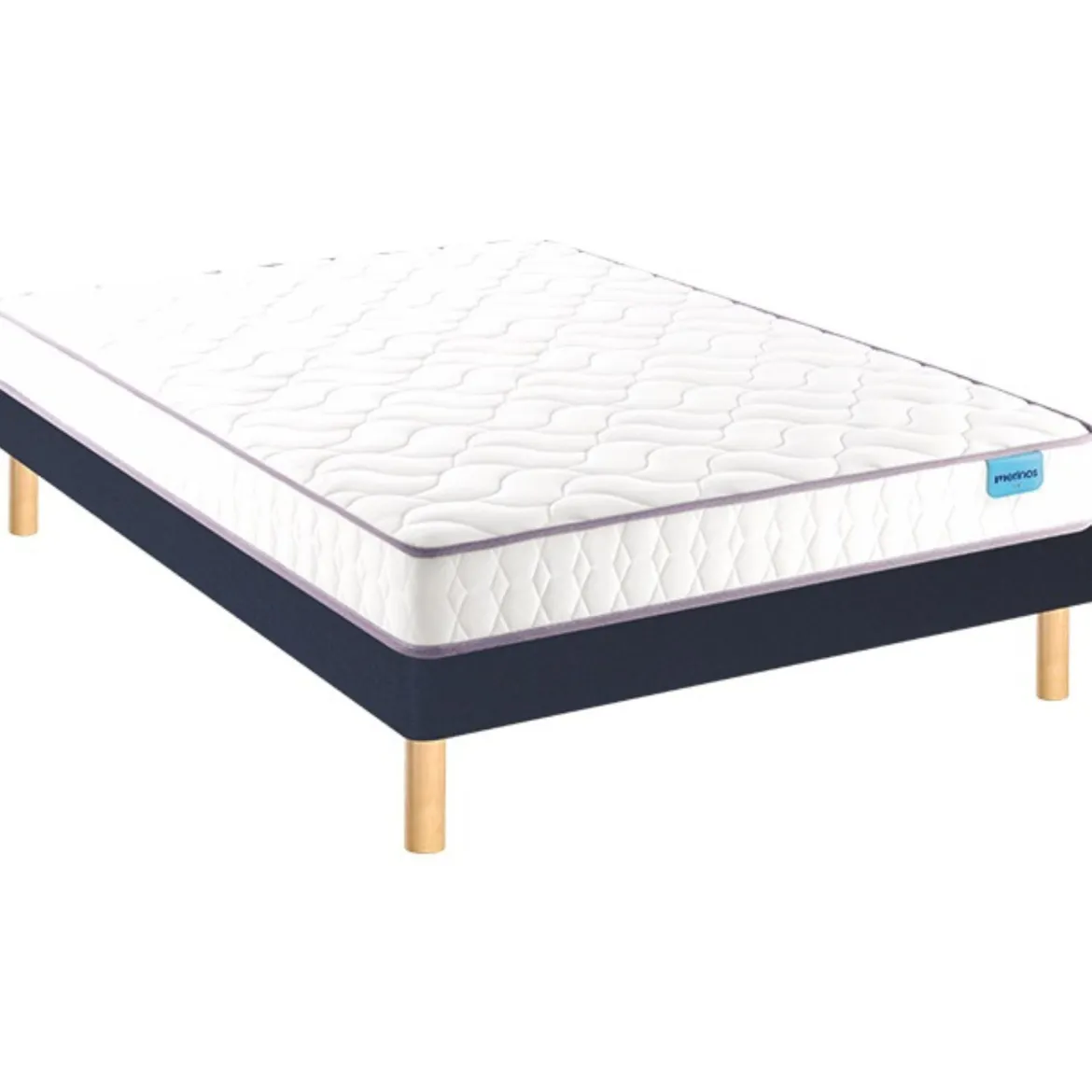 Ensemble sommier et matelas mousse HD et mémoire de forme très ferme Merinos Chill Bed