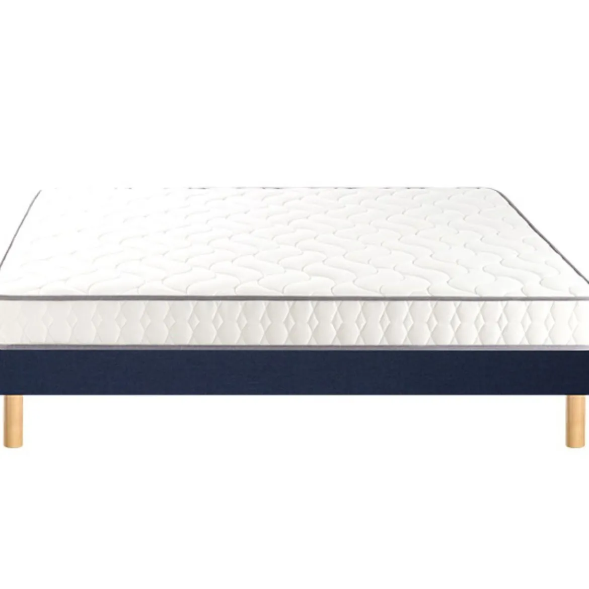 Ensemble sommier et matelas mousse HD et mémoire de forme très ferme Merinos Chill Bed
