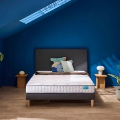 Ensemble sommier et matelas mousse HD et mémoire de forme très ferme Merinos Chill Bed