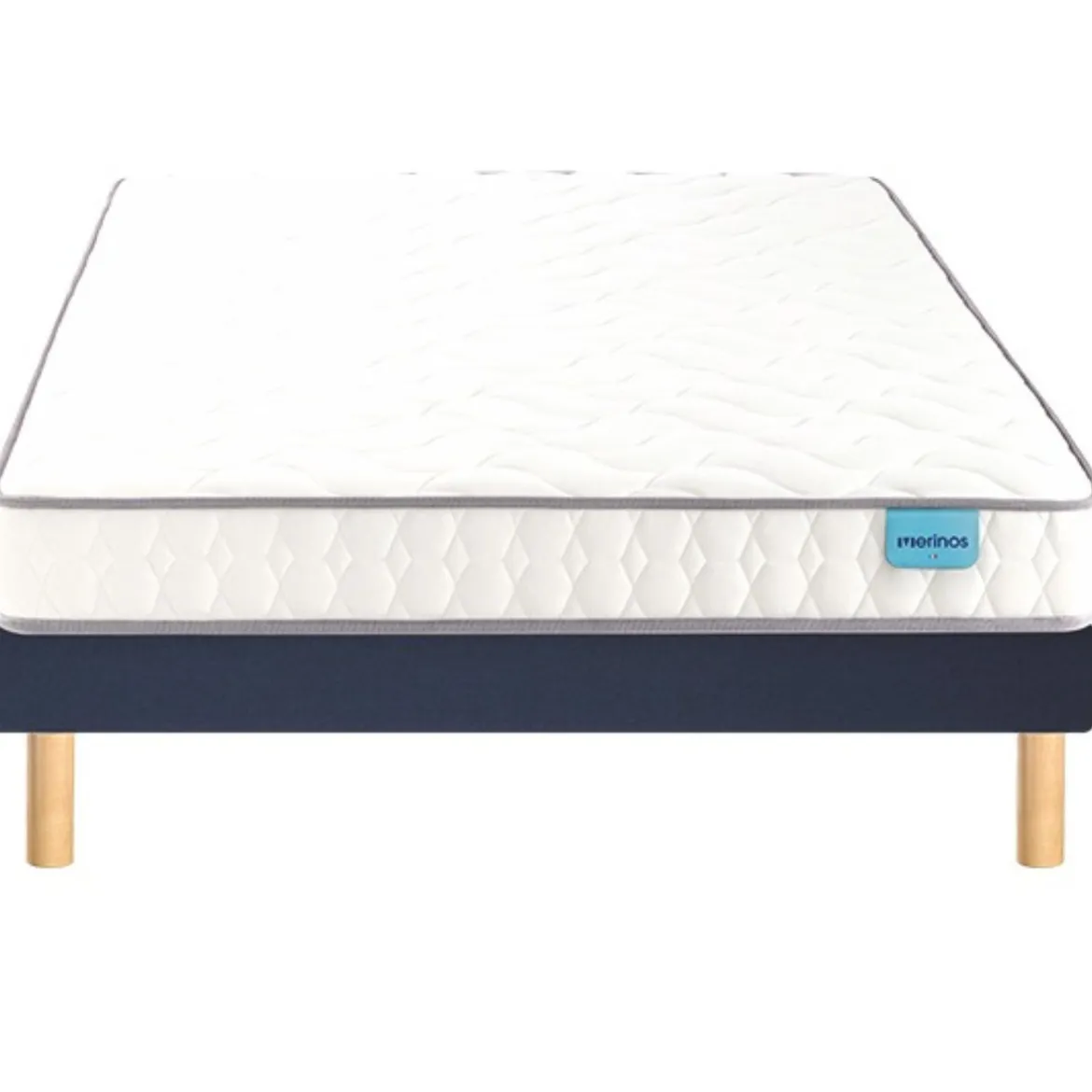Ensemble sommier et matelas mousse HD et mémoire de forme très ferme Merinos Chill Bed
