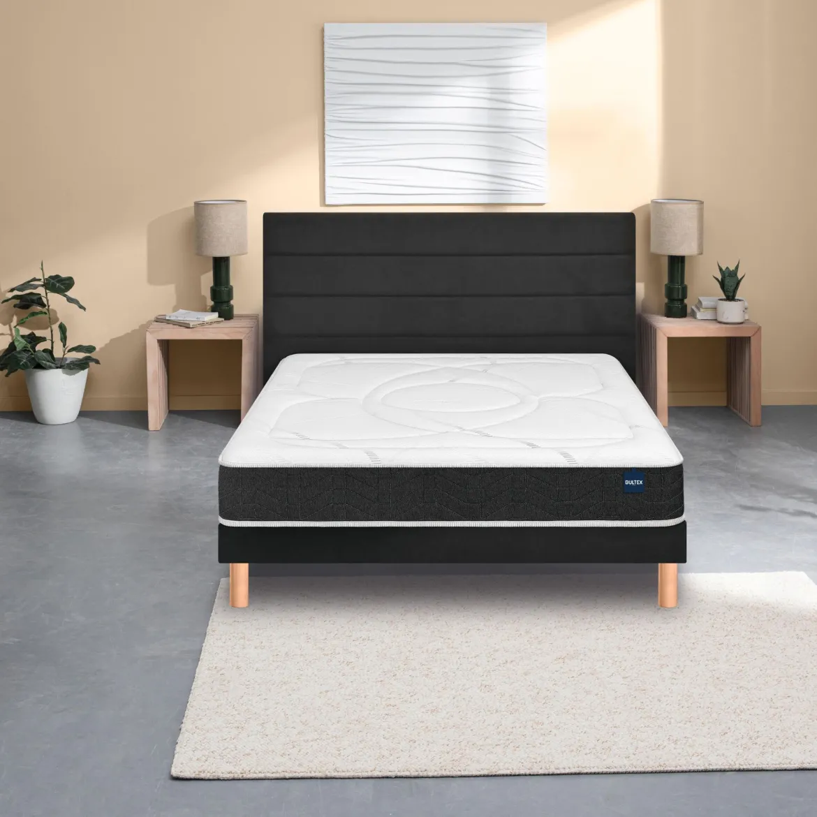 Ensemble sommier et matelas mousse & mémoire de forme moelleux Bultex Recovery