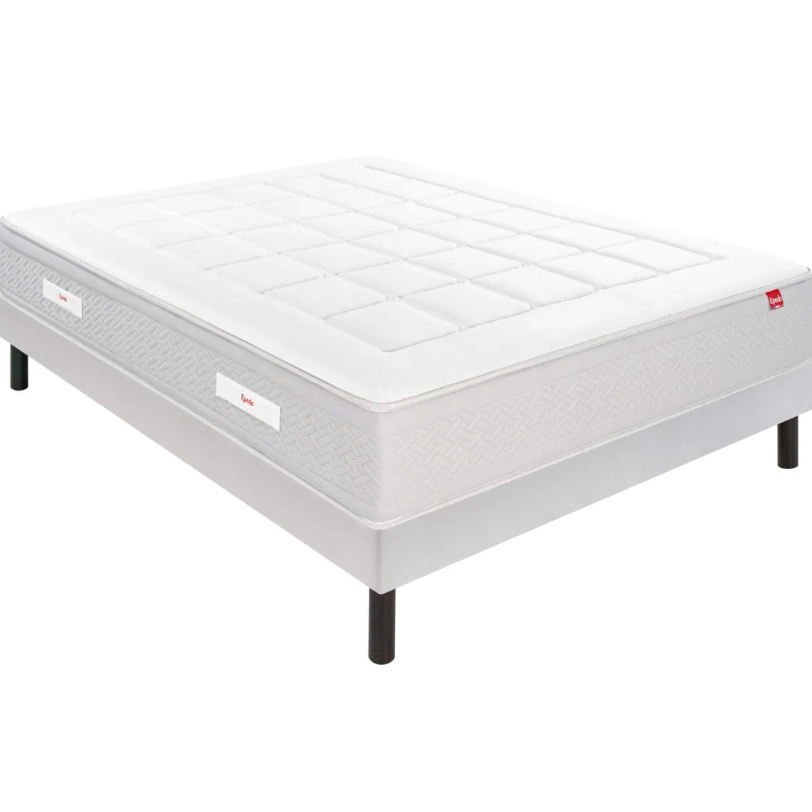Ensemble sommier et matelas ressorts ensachés et mémoire de forme ferme Epeda Escapade