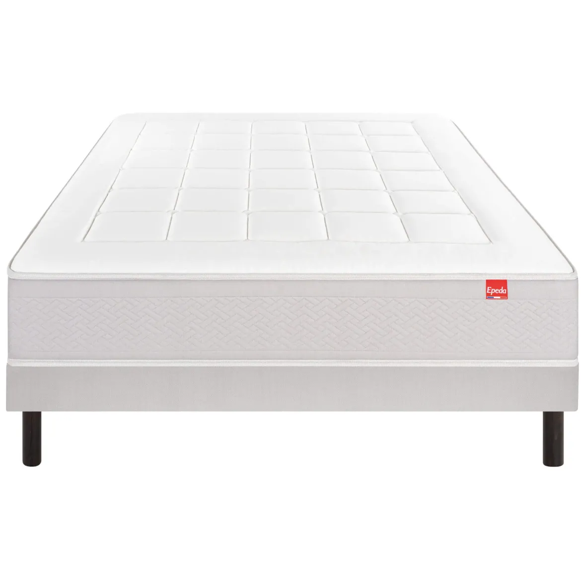 Ensemble sommier et matelas ressorts ensachés et mémoire de forme ferme Epeda Escapade
