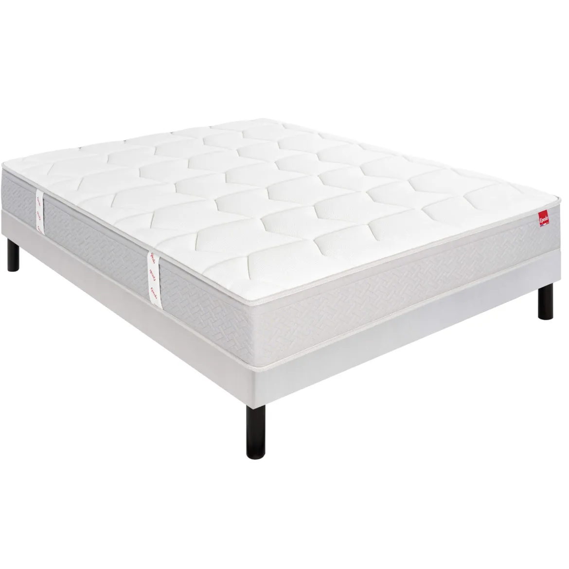 Ensemble sommier et matelas ressorts ensachés et mémoire de forme ferme Epeda Destination