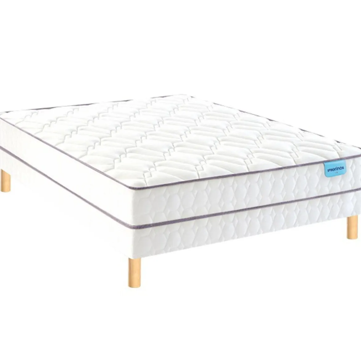 Ensemble sommier et matelas ressorts ensachés ferme Merinos Morning Routine