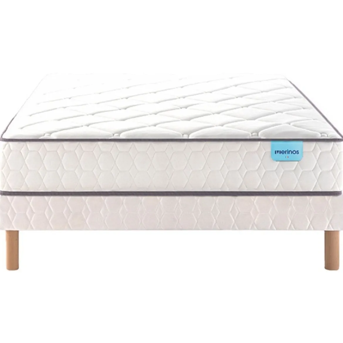 Ensemble sommier et matelas ressorts et mémoire de forme ferme Merinos Cheer Bed