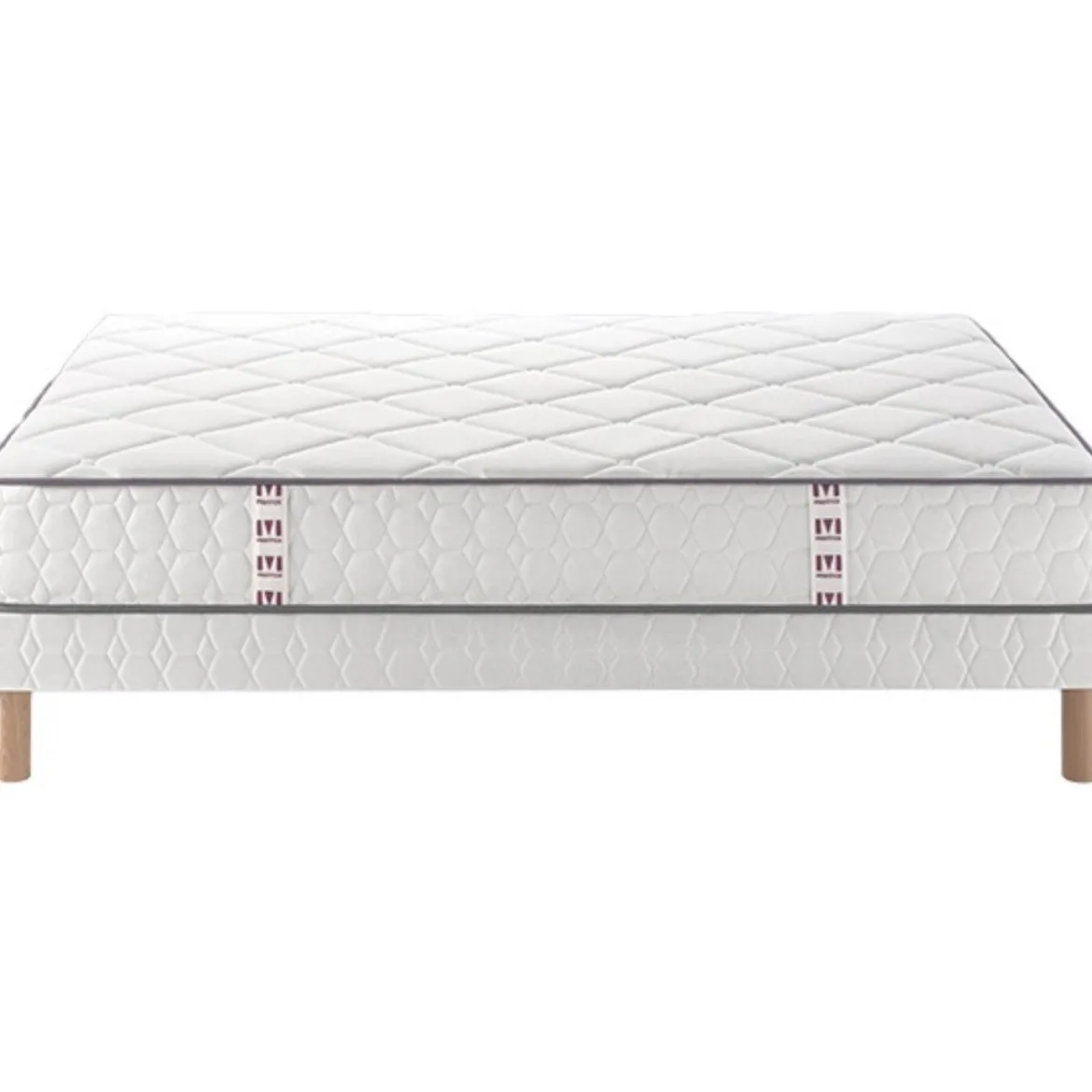 Ensemble sommier et matelas ressorts et mémoire de forme ferme Merinos Cheer Bed