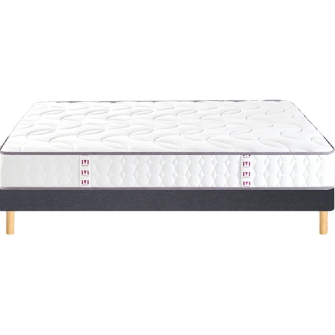 Ensemble sommier et matelas ressorts ensachés ferme Merinos Cosy Lit