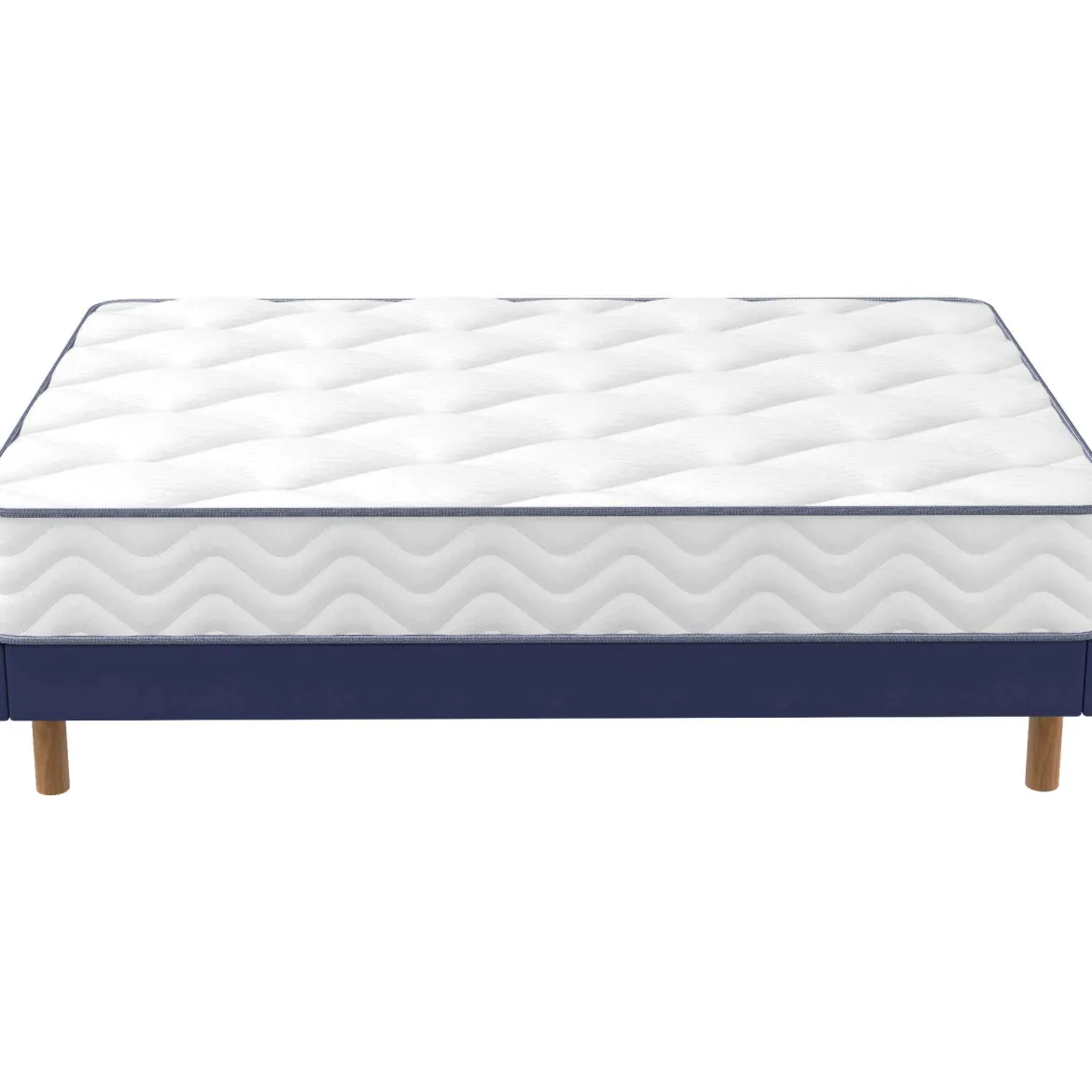 Ensemble sommier et matelas ressorts et mémoire de forme ferme Merinos Sweety